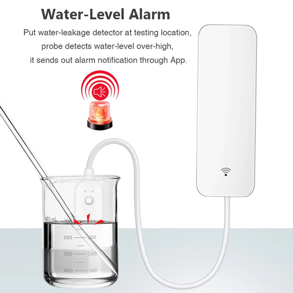 Tuya WiFi  Zigbee Smart Water Sensor Remote Control fro Smart Home Automation via SmartLife NOT Support Alexa or Google Home