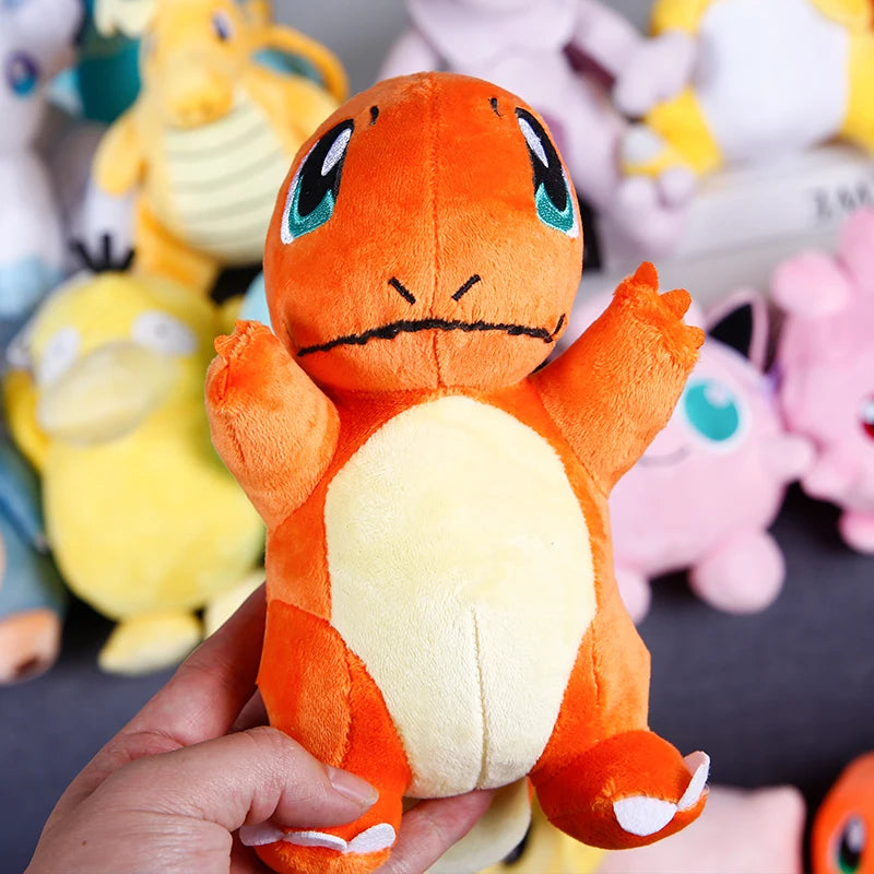 Anime Pokemon Plush Toy Kawaii Pikachu Charmander Squirtle Bulbasaur Eevee Stuffed Wholesale Claw Machine Doll Gift For Kids