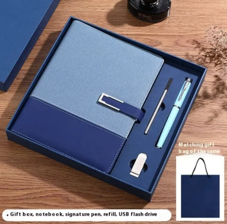 Business Thickening Notebook Soft Leather High-grade Gift Set