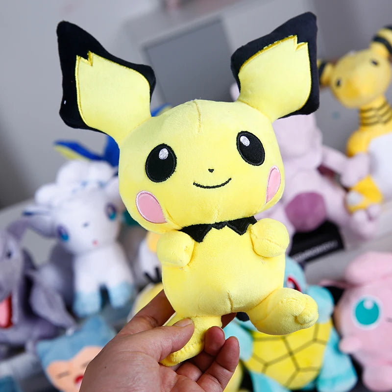 Anime Pokemon Plush Toy Kawaii Pikachu Charmander Squirtle Bulbasaur Eevee Stuffed Wholesale Claw Machine Doll Gift For Kids