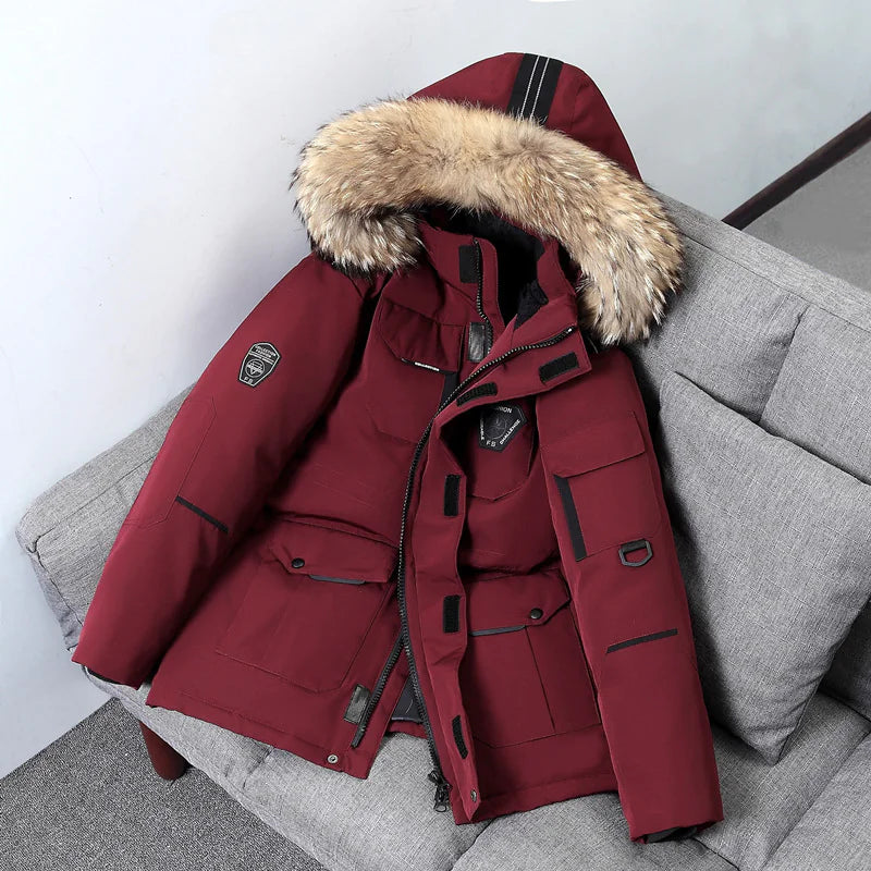 Winter Fur Collar Hooded Jacket