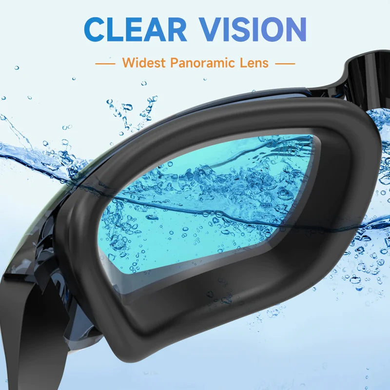 Clear Comfortable Swimming Goggles UV- Anti-Fog Swim Glasses Mirror Adult &amp; Kids