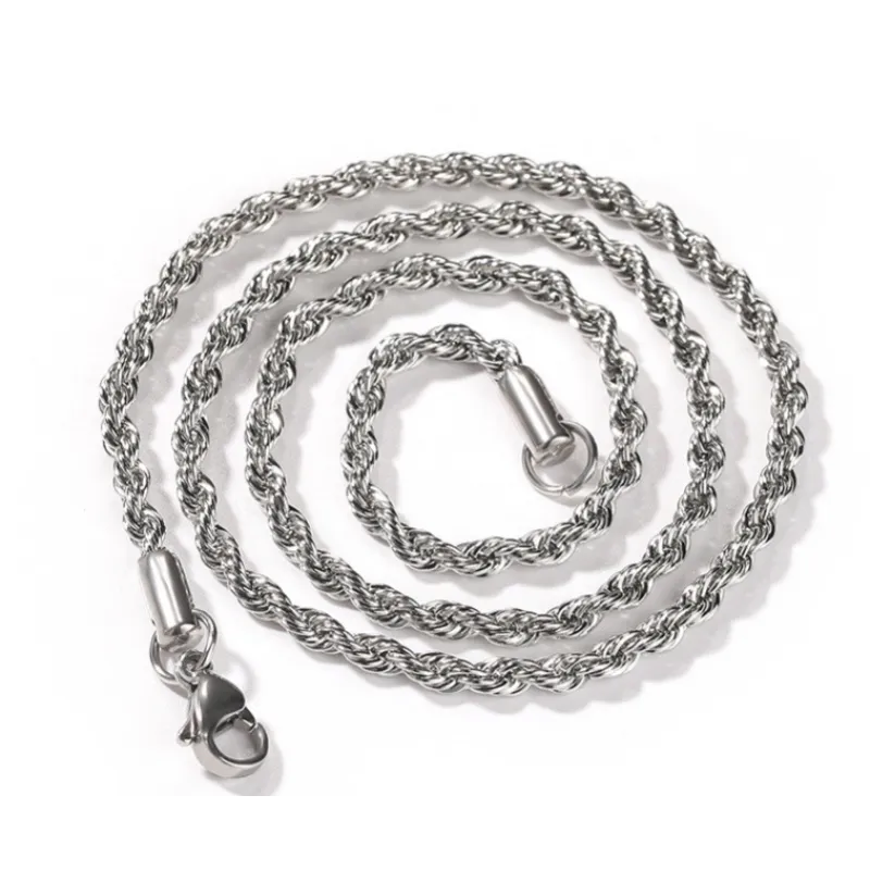 3MM Stainless Steel Rope Chain Necklace