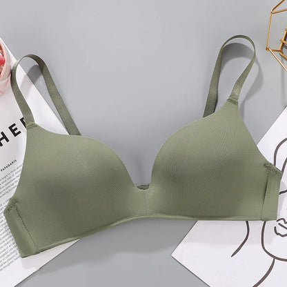 Breathable No-Rims Gather Bra for Women