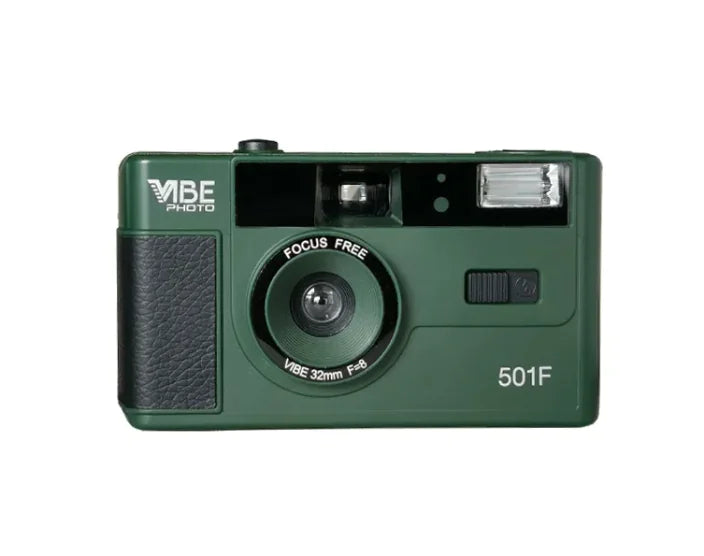 Brand new German VIBE 501F camera non-disposable retro film camera 135 film fool with flash