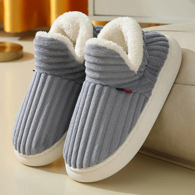 CozyPair Unisex Winter Slippers – Plush Cotton Fleece for Indoor &amp; Outdoor