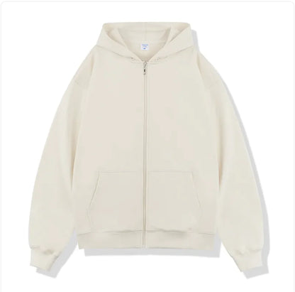 Autumn Winter Terry Hooded Zipper Sweater