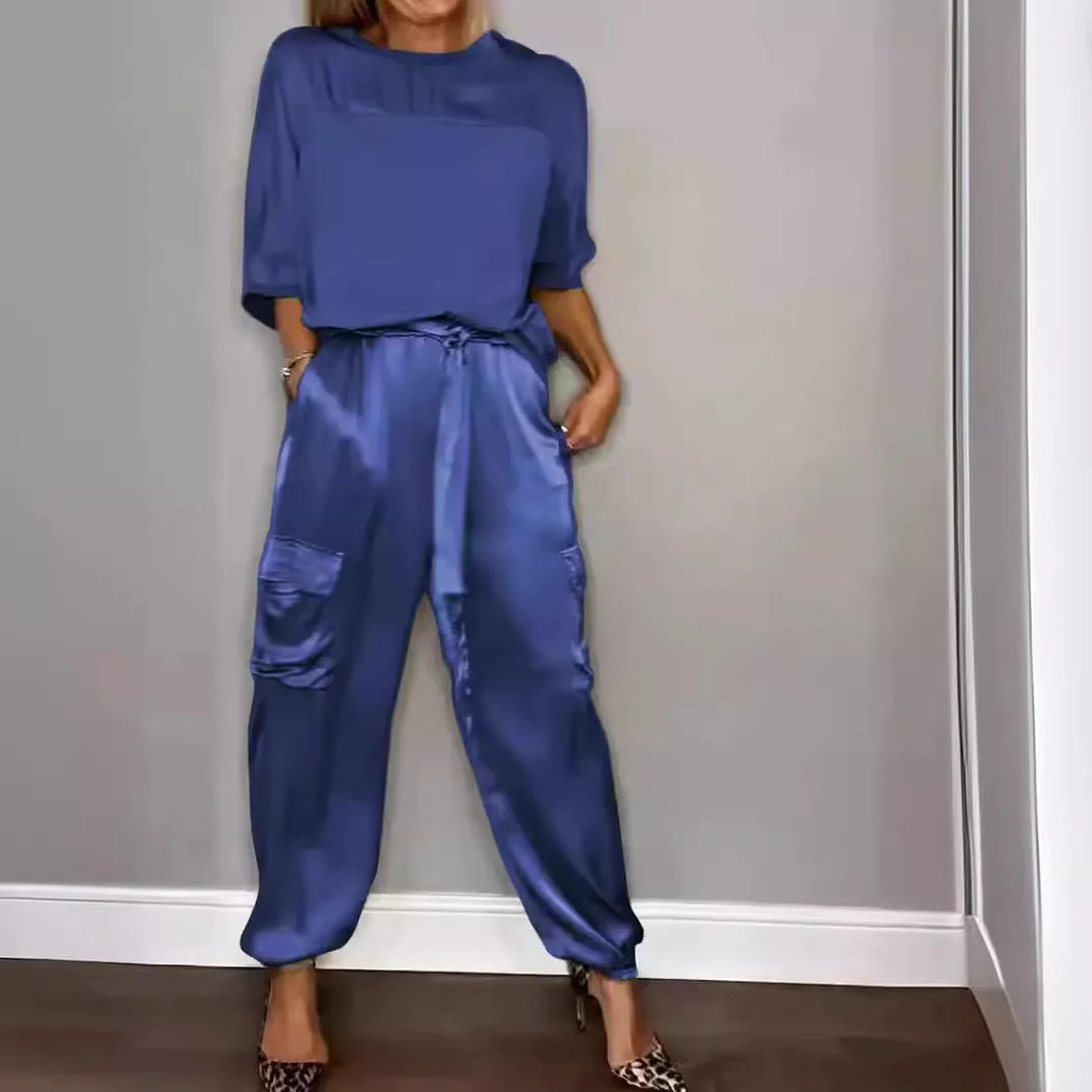 Satin Two-Piece Set for Women