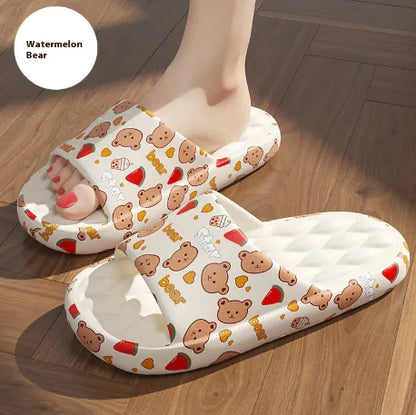 Cute Summer Cartoon Printed Home Slippers