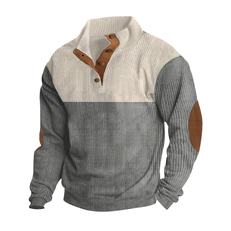 Casual Button Sweatshirt