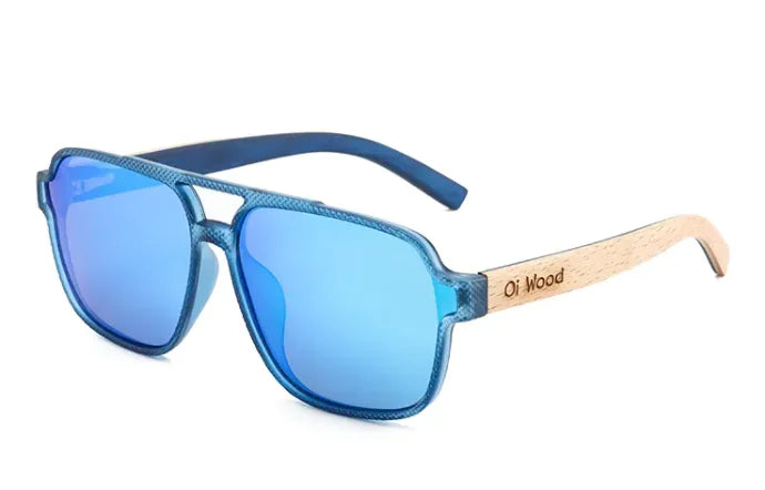 Vintage Wooden Polarized Sunglasses – Eco-Friendly UV Protection