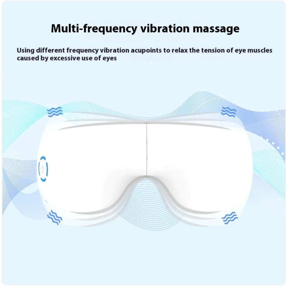 Bluetooth Eye Massager with Vibration and Hot Compress for Relief