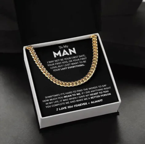 14K Gold Cuban Link Necklace – Premium Gift Set