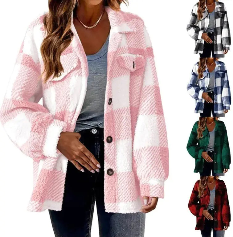 Plush Plaid Women&