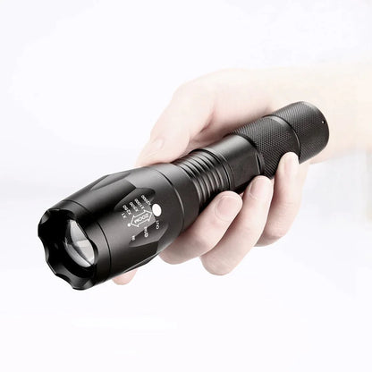 Super-Bright 90000LM LED Tactical Flashlight 5 Modes Zoomable Torch Searchlight