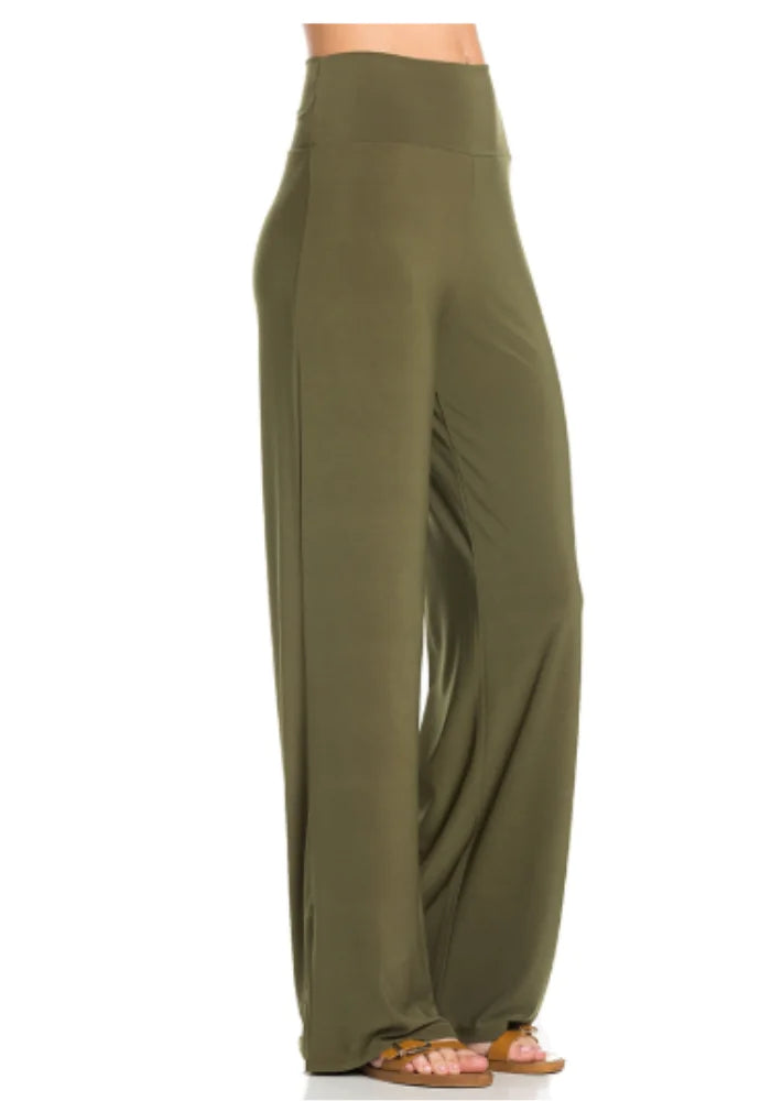 Zipper Comfy Pants -Olive