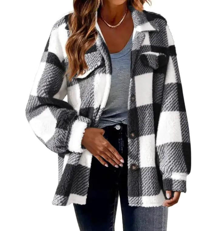 Plush Plaid Women&