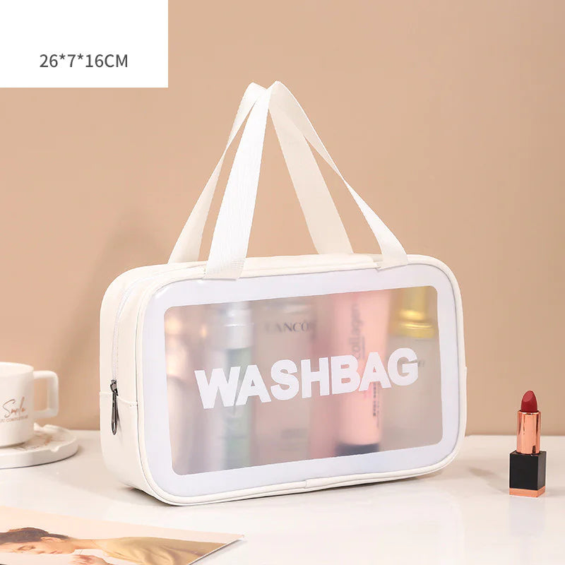 Transparent Makeup and Wash Bag Set