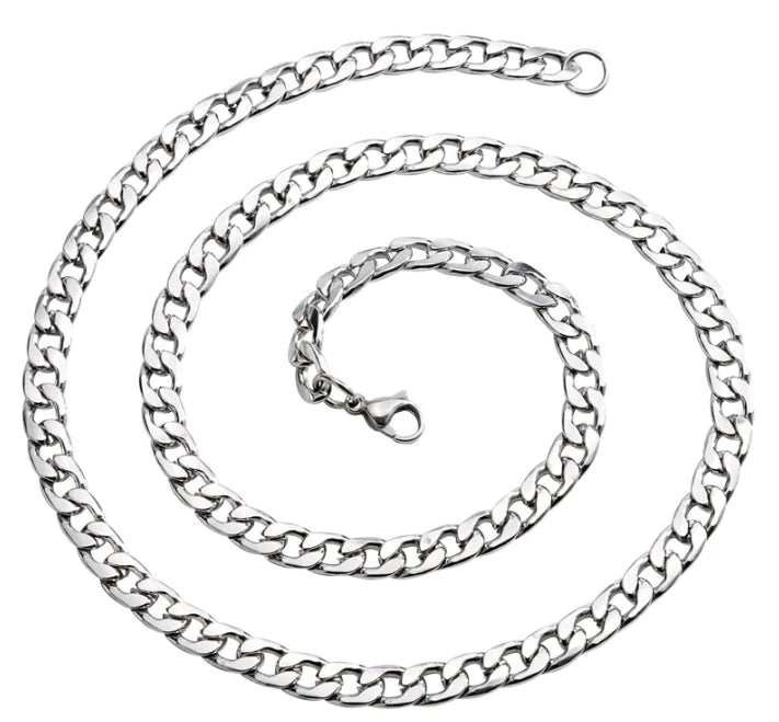 Stainless Steel Long Hip Hop Chain Necklace