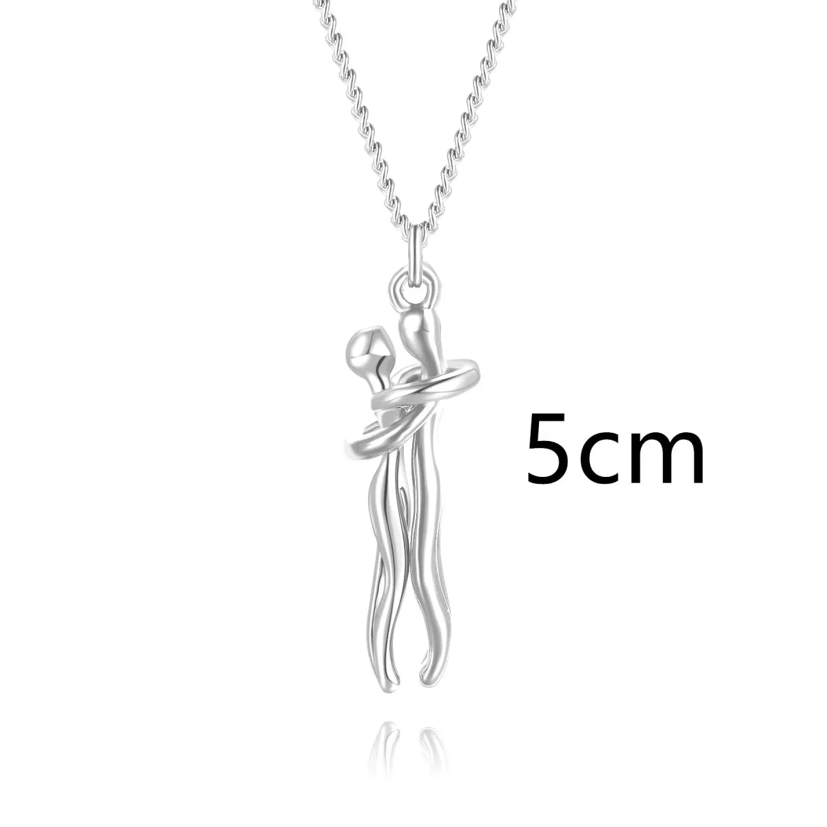 Couple Hugging Pendant Necklace for Women