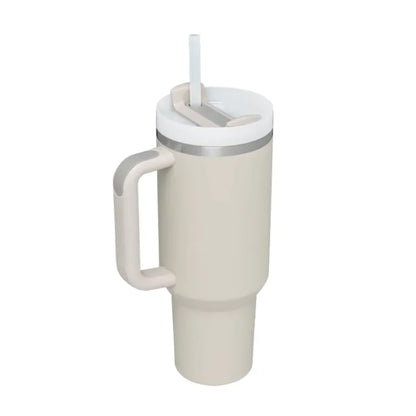 40oz Insulated Tumbler with Handle and Straw