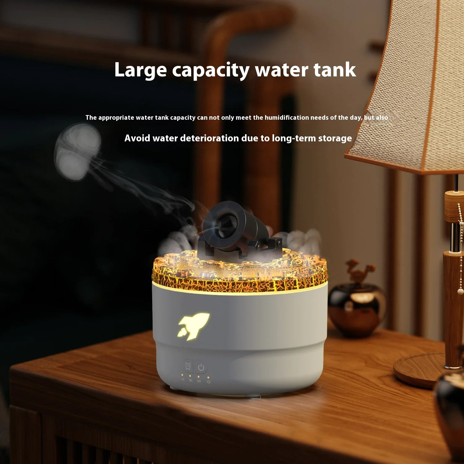 Cannon Aroma Diffuser with Colorful Flame Ambience Light