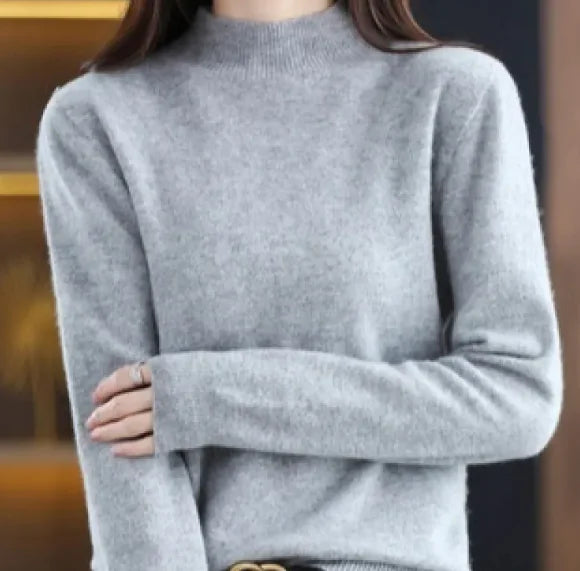 Autumn/Winter Half-High Collar Sweater