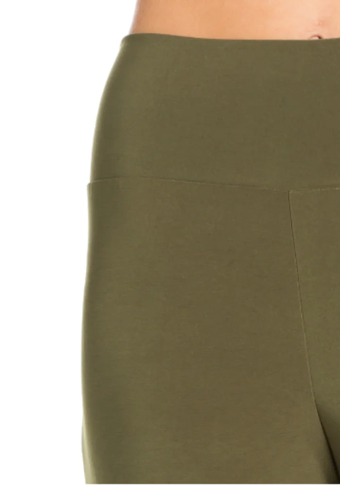 Zipper Comfy Pants -Olive