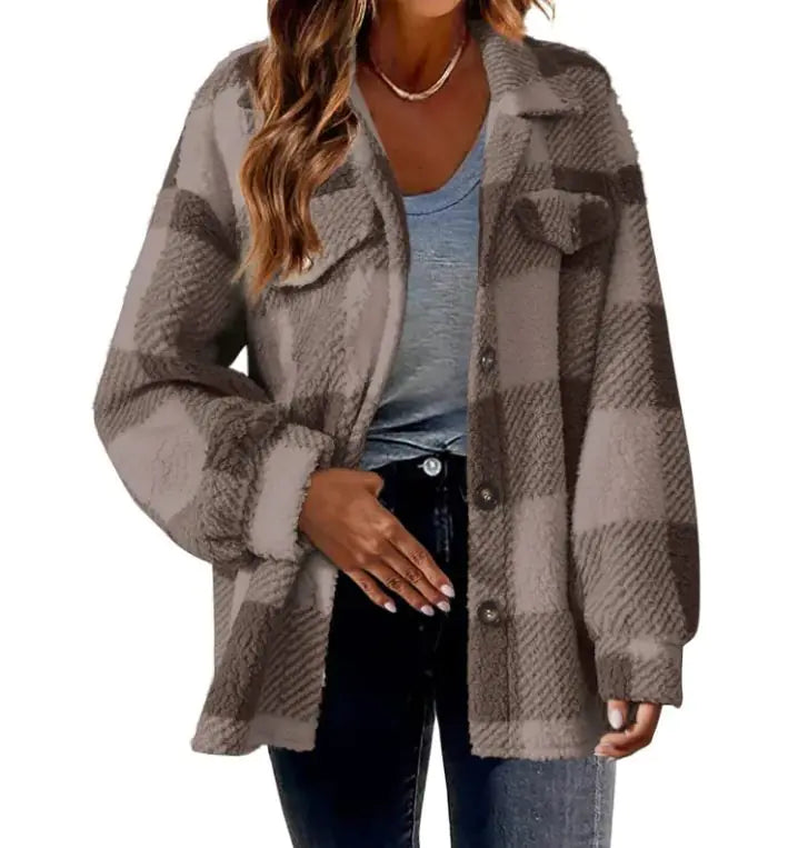 Plush Plaid Women&