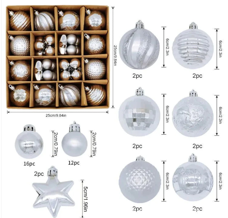 Christmas Decoration 6cm Electroplating Plastic Ball