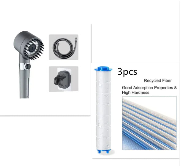 3-Mode High Pressure Shower Head