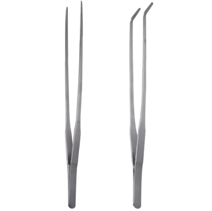 Curved Aquarium Tweezers - Stainless Steel