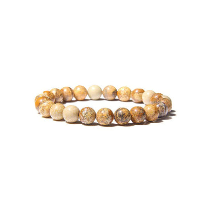 Tiger Eye &amp; Agate Beaded Stretch Bracelet