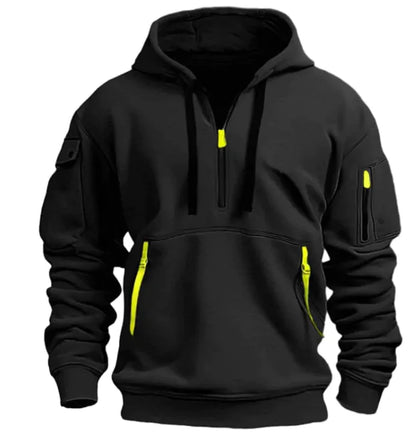 Cotton Dropped Shoulder Hooded Sweatshirt