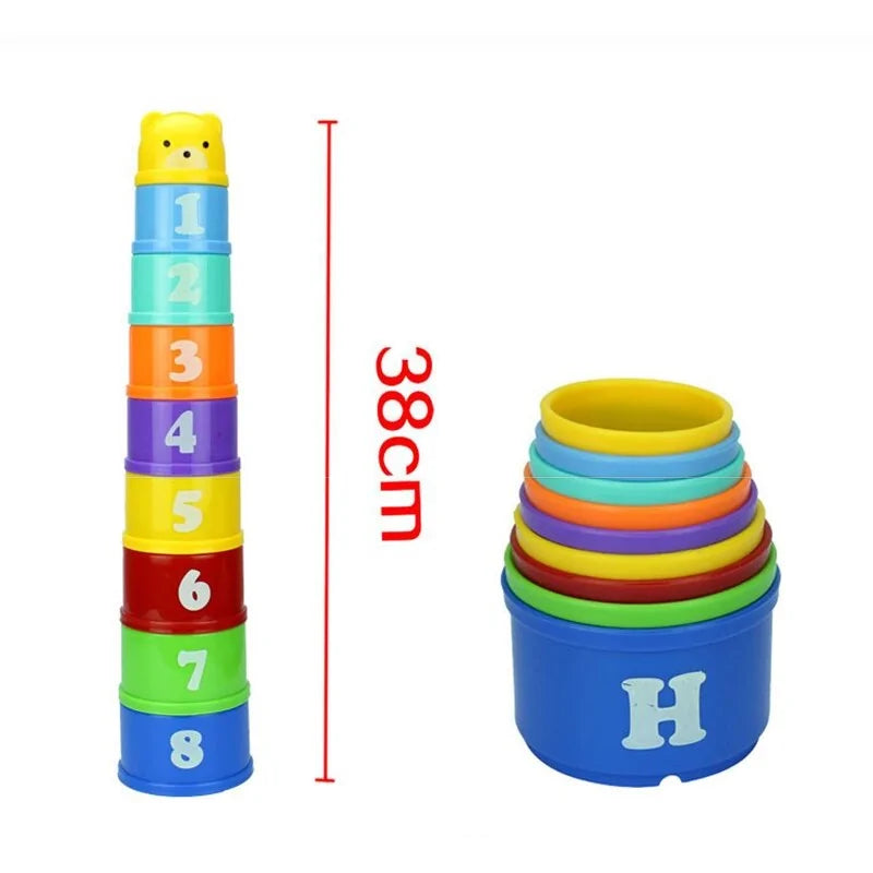 Figures Letters Stack Cup Tower