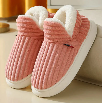 CozyPair Unisex Winter Slippers – Plush Cotton Fleece for Indoor &amp; Outdoor