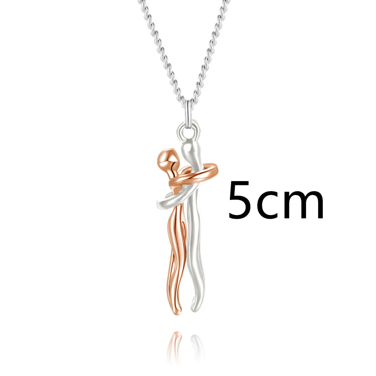 Couple Hugging Pendant Necklace for Women