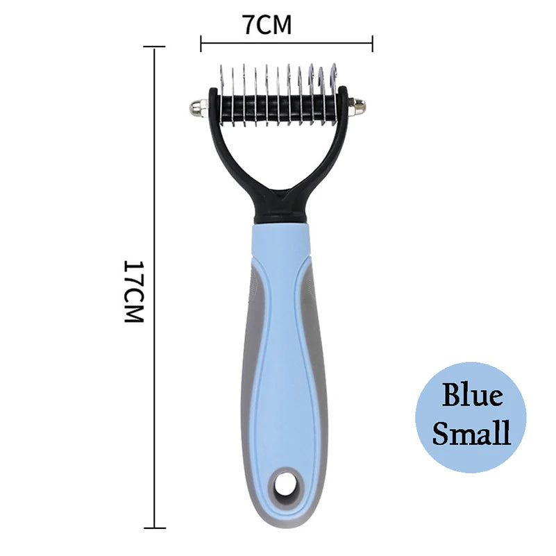 Dog Hair Remover Comb Professional Pet Deshedding Puppy Kittens Grooming Shedding Tools Double Sided Brush Pets Fur Knot Cutter