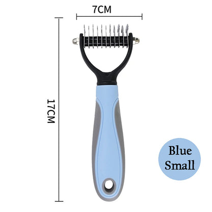 Dog Hair Remover Comb Professional Pet Deshedding Puppy Kittens Grooming Shedding Tools Double Sided Brush Pets Fur Knot Cutter