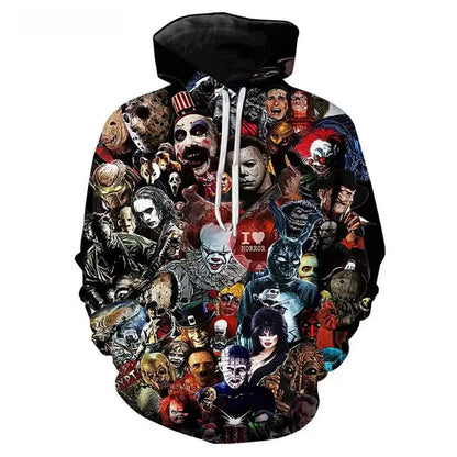 2023 Men Women Fashion Casual Pullover Streetwear Hoodies Halloween Kills Horror Movie Michael Myers 3D Print Hoodie Sweatshirts