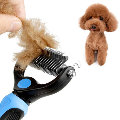 Dog Hair Remover Comb Professional Pet Deshedding Puppy Kittens Grooming Shedding Tools Double Sided Brush Pets Fur Knot Cutter