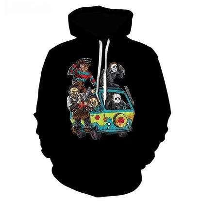 2023 Men Women Fashion Casual Pullover Streetwear Hoodies Halloween Kills Horror Movie Michael Myers 3D Print Hoodie Sweatshirts