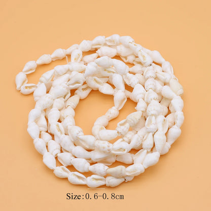 White Conch Loose Beads Natural Conch Shell Material Beads for DIY Ethnic Style Necklace Bracelet Earrings Jewelry Accessories