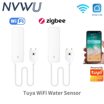 Tuya WiFi  Zigbee Smart Water Sensor Remote Control fro Smart Home Automation via SmartLife NOT Support Alexa or Google Home