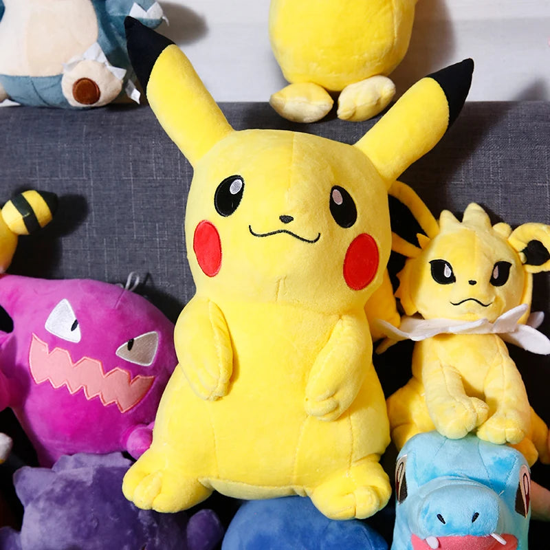 Anime Pokemon Plush Toy Kawaii Pikachu Charmander Squirtle Bulbasaur Eevee Stuffed Wholesale Claw Machine Doll Gift For Kids