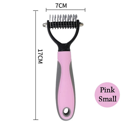 Dog Hair Remover Comb Professional Pet Deshedding Puppy Kittens Grooming Shedding Tools Double Sided Brush Pets Fur Knot Cutter