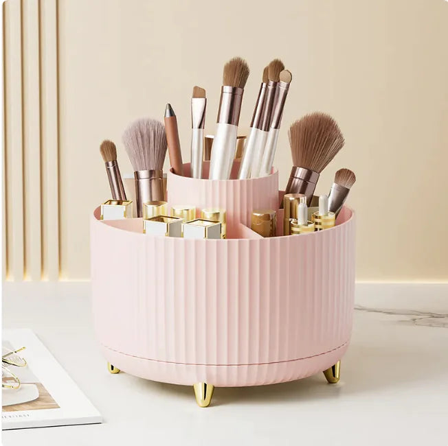 360° Rotating Desktop Makeup Brush Holder