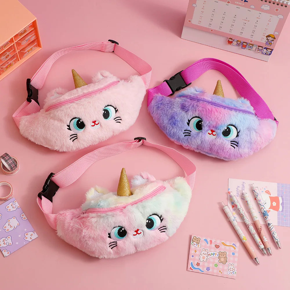 Cute Plush Unicorn Fanny Pack Children&