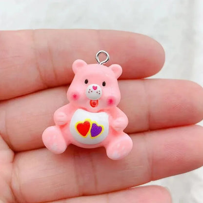 10pcs Cartoon Bear Charms Cute 3D Bear Animal Pendant DIY Jewelry Making Necklace Earring Bracelet Resin Craft