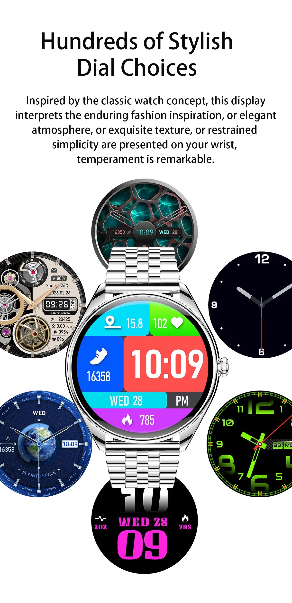 2024New Smartwatch Bluetooth Talk Smartwatch Music Play IP68 Waterproof Slim Smartwatch Men And women Sports Fitness For Android